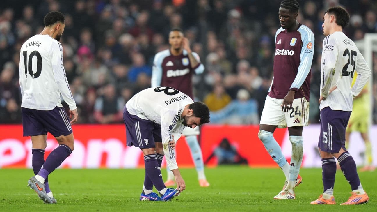 Bruno Fernandes Cedera, Aston Villa Bungkam MU