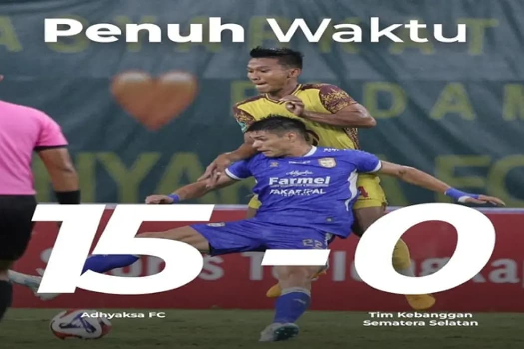 SRIWIJAYA FC kalah telak 0-15